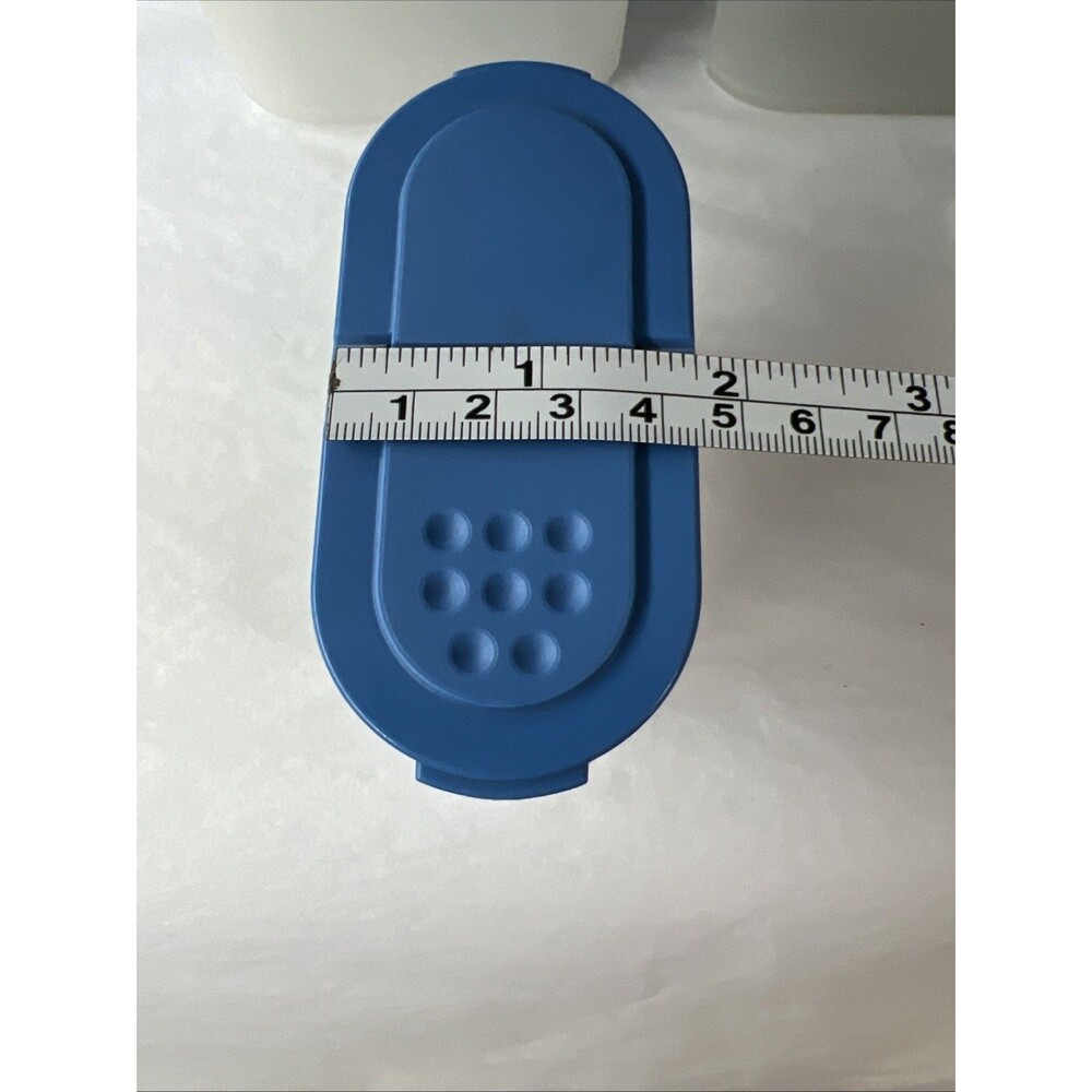 Set of 14 Tupperware Modular Mates Spice Containers Shakers w/Blue Lids Vintage - Picture 5 of 7